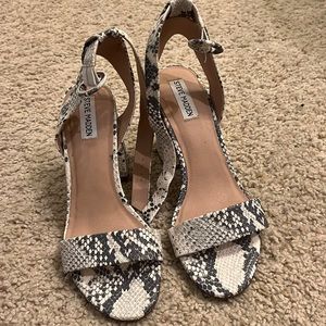 Steve Madden snakeskin high heels